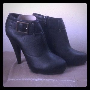 Micheal Antonio McMahon Black Leather Booties